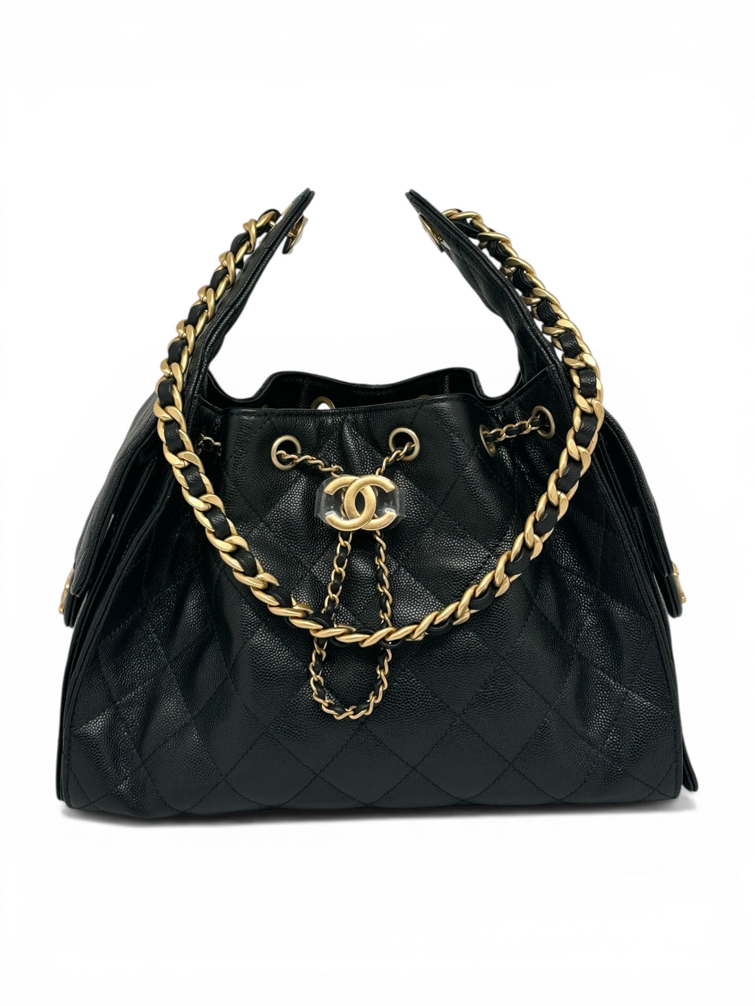 Sac Chanel 25 Cuir Grainé Noir | Les Folies d’Eugénie