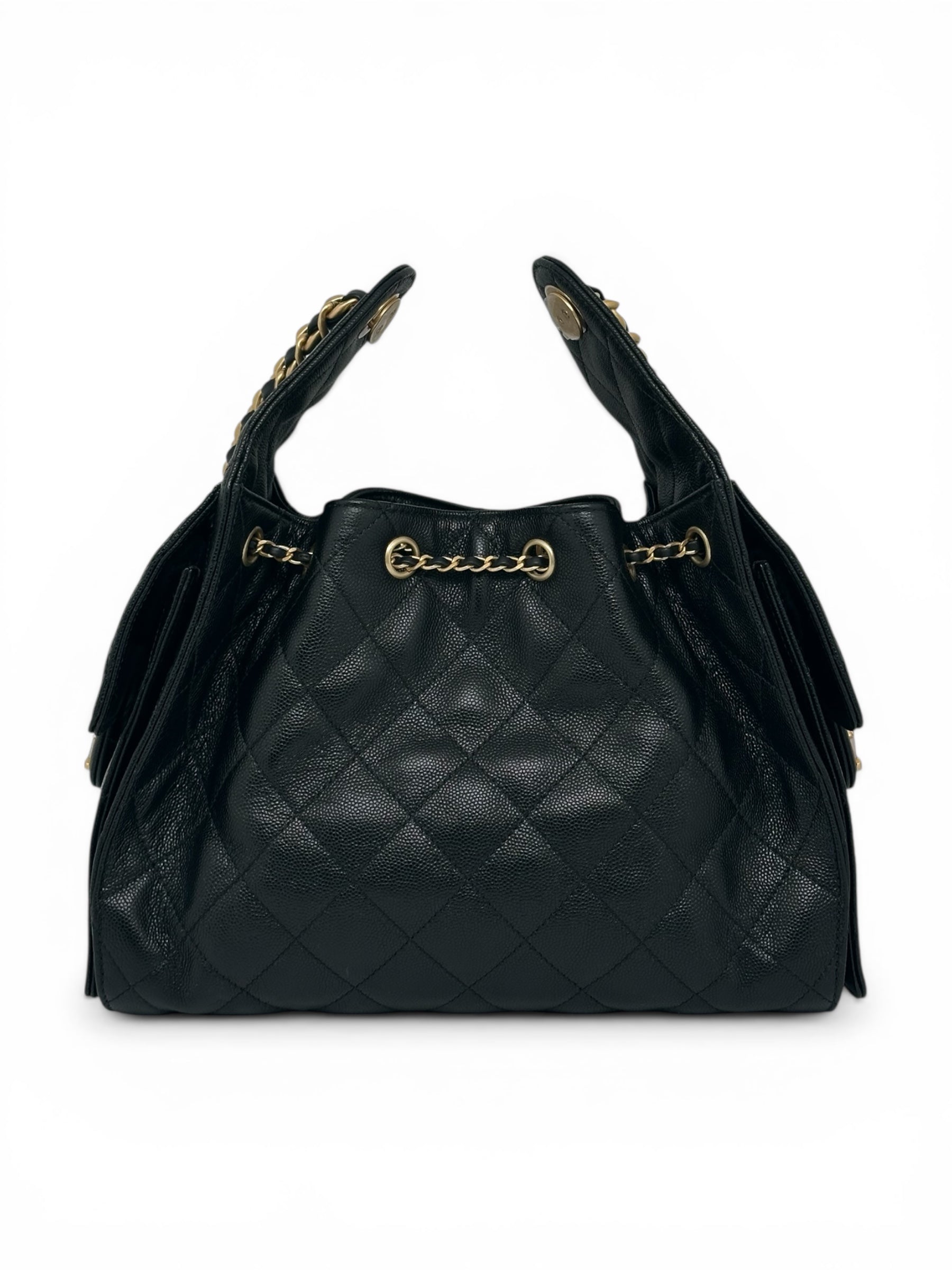 Sac Chanel 25 Cuir Grainé Noir | Les Folies d’Eugénie