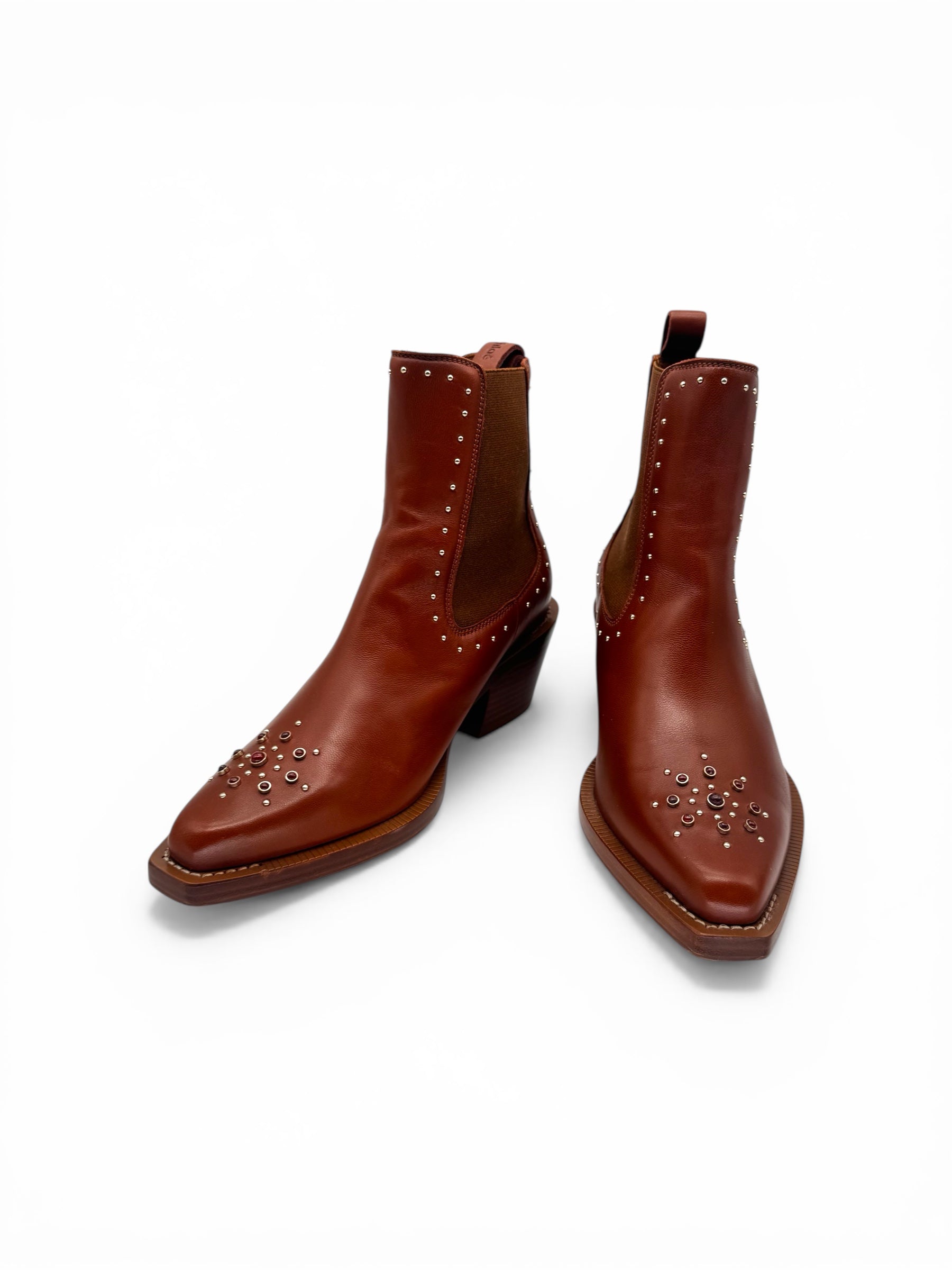 Chloé - Bottine Santiag à clous T36,5