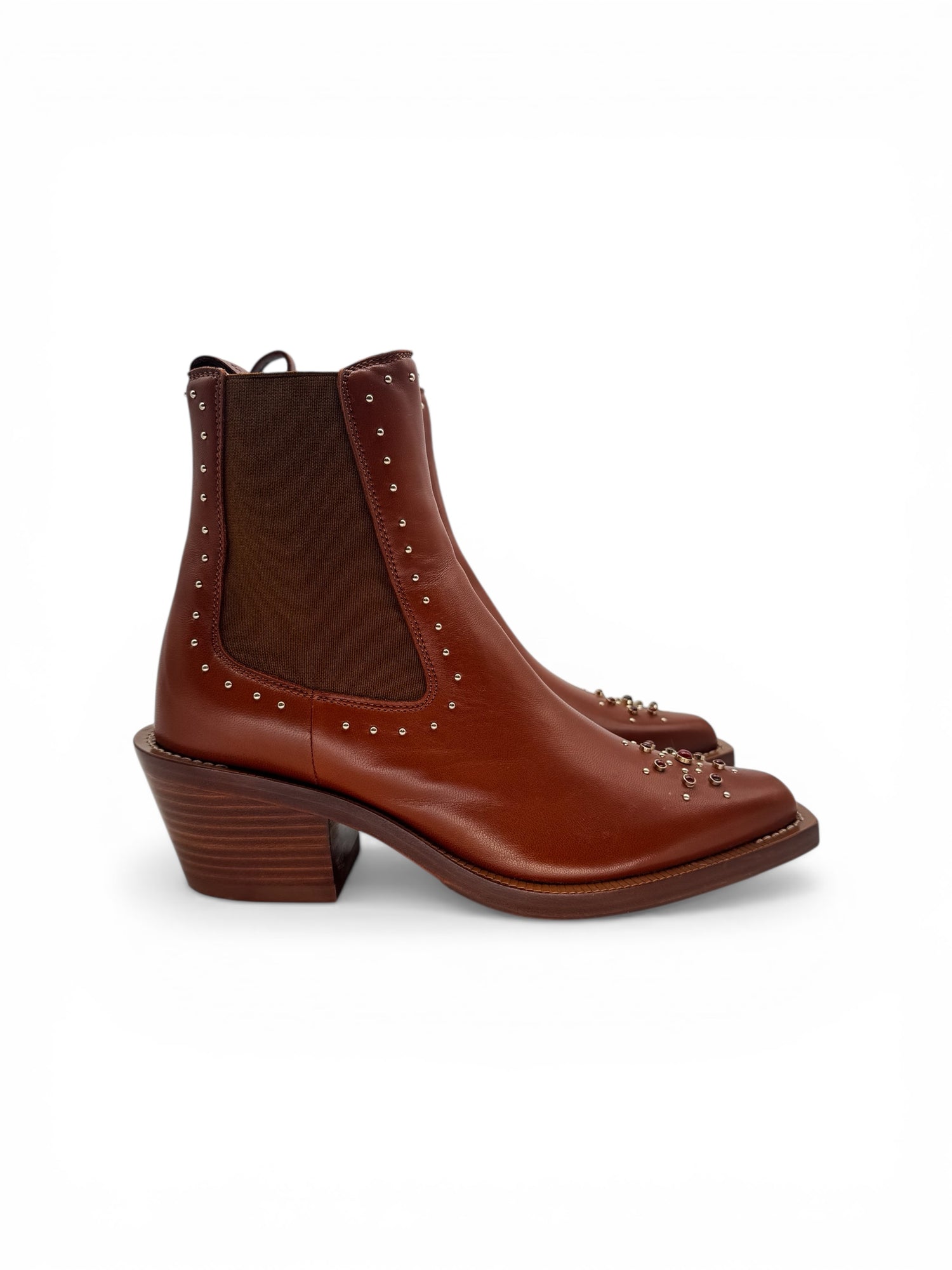 Chloé - Bottine Santiag à clous T36,5