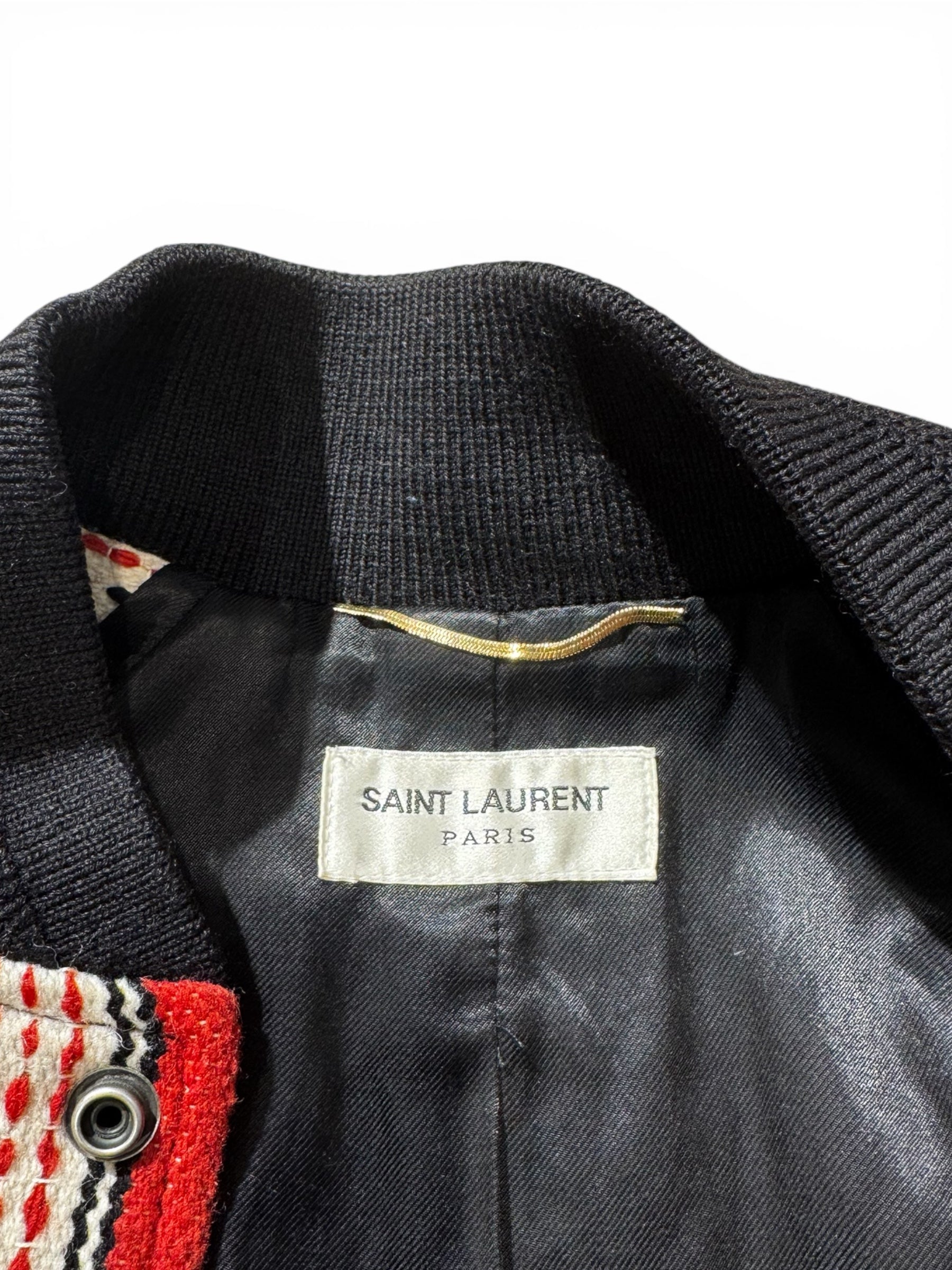 Saint Laurent Veste Bomber à Rayures T38 | Les Folies d’Eugénie