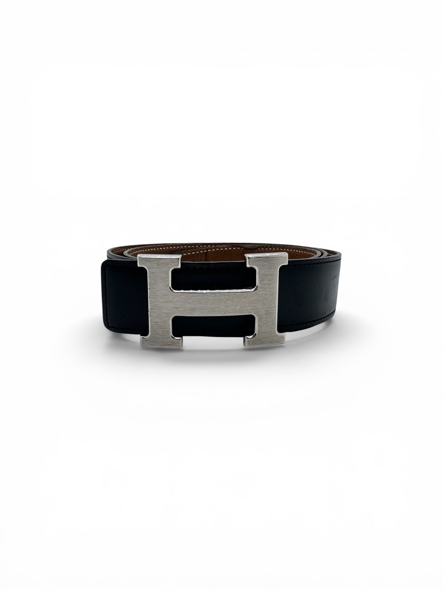Hermès Ceinture H Réversible Noir/Gold T85 | Les Folies d’Eugénie