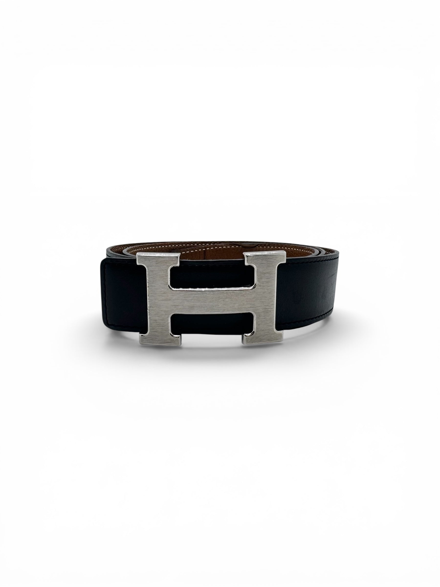 Hermès Ceinture H Réversible Noir/Gold T85 | Les Folies d’Eugénie