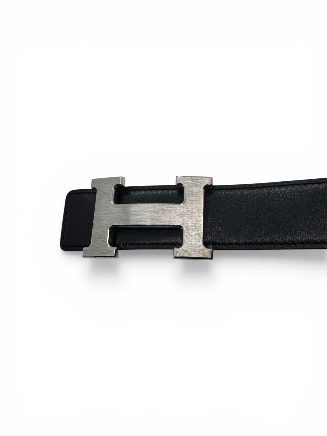Hermès - Ceinture H réversible noir/gold T85
