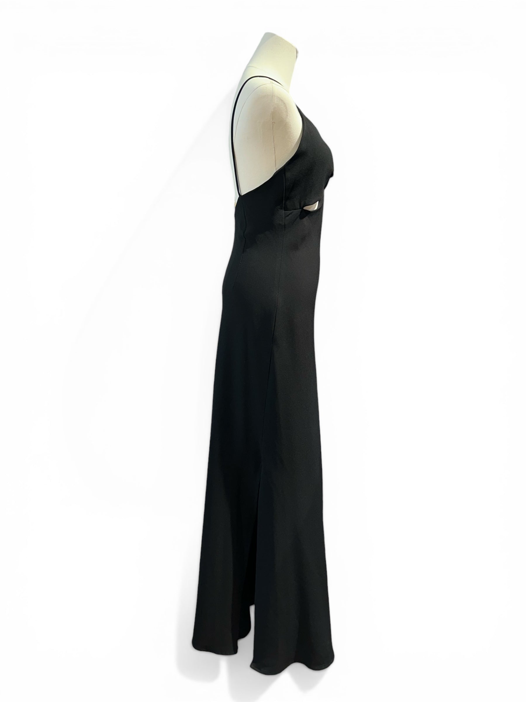 Claudie Pierlot Robe Noir Longue T38 | Les Folies d’Eugénie