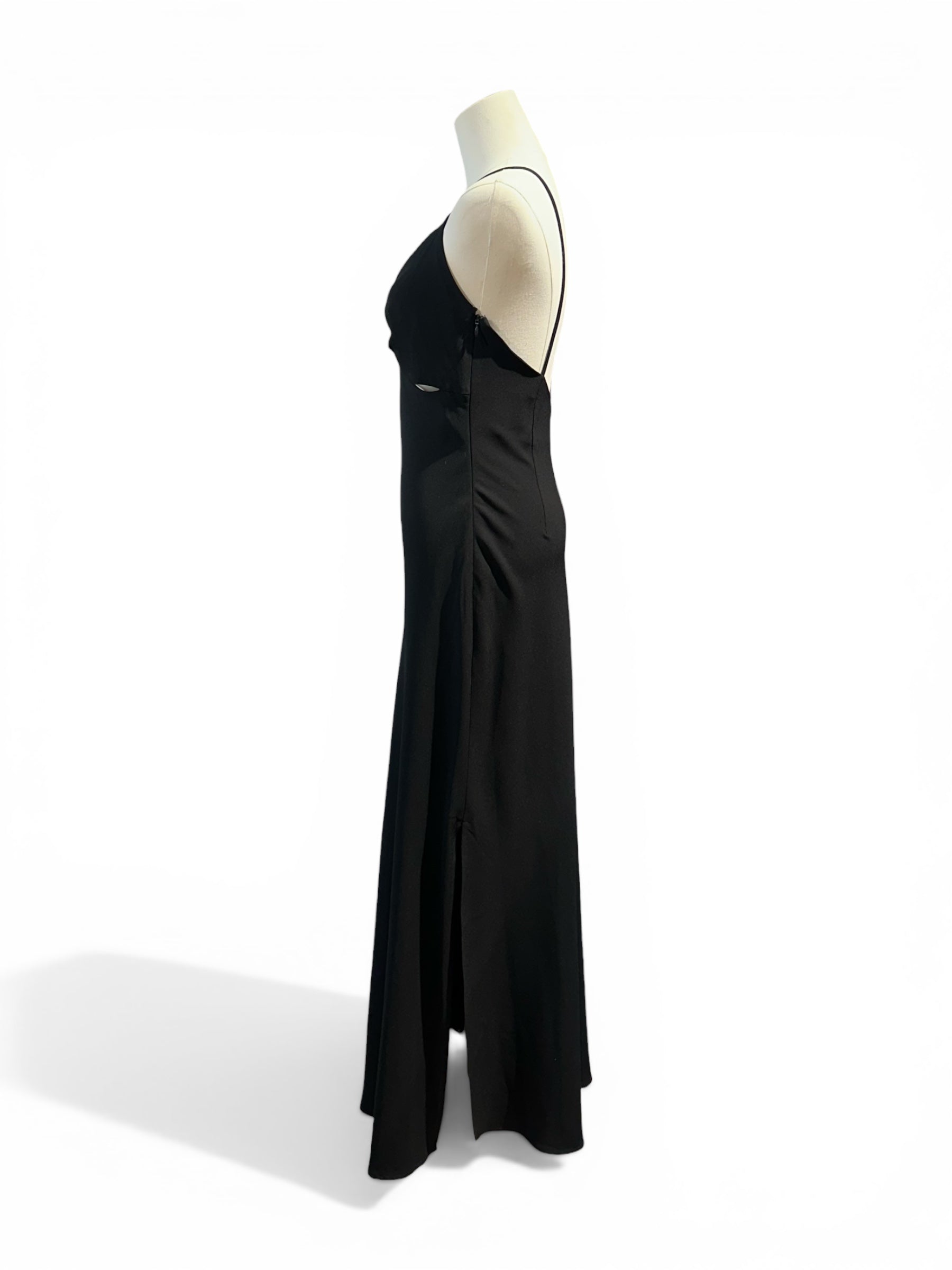Claudie Pierlot Robe Noir Longue T38 | Les Folies d’Eugénie