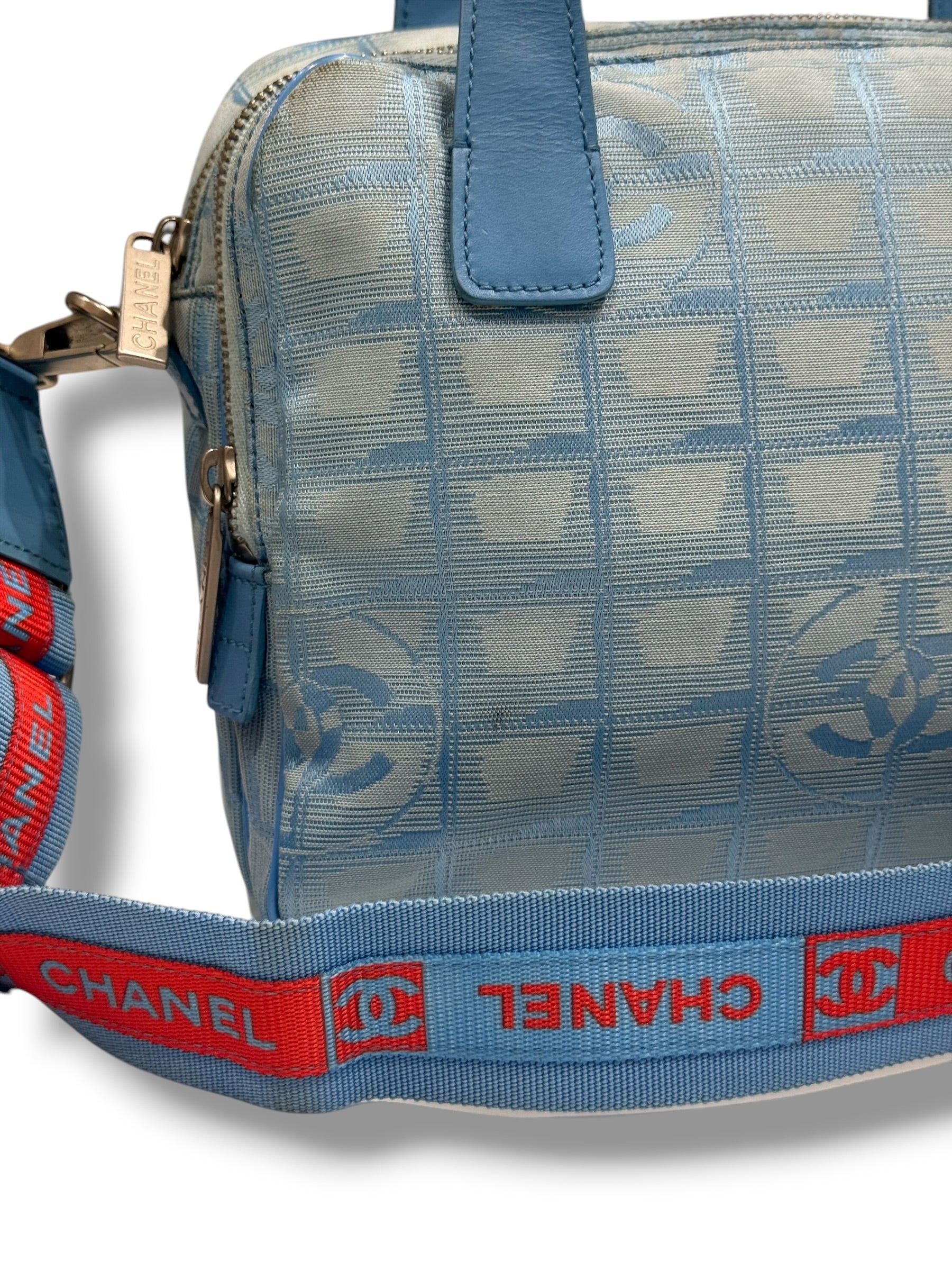 Chanel - Sac Toile bowling bleu