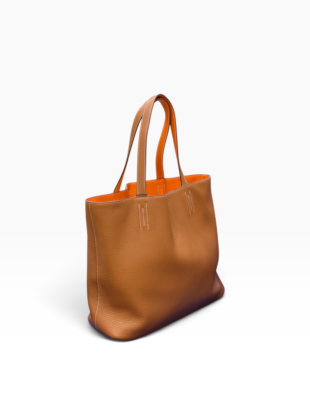 Hermès - sac double sens taurillon gold / orange