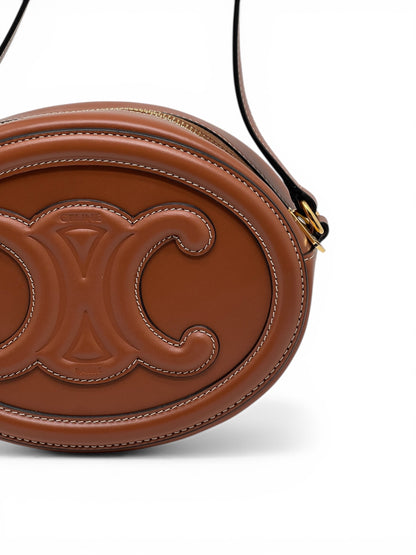 Sac Céline Triomphe en Cuir Marron à Bandouliere | Les Folies d’Eugénie