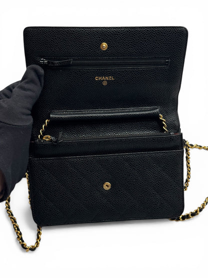 Chanel Sac Wallet On Chain Caviar | Les Folies d’Eugénie
