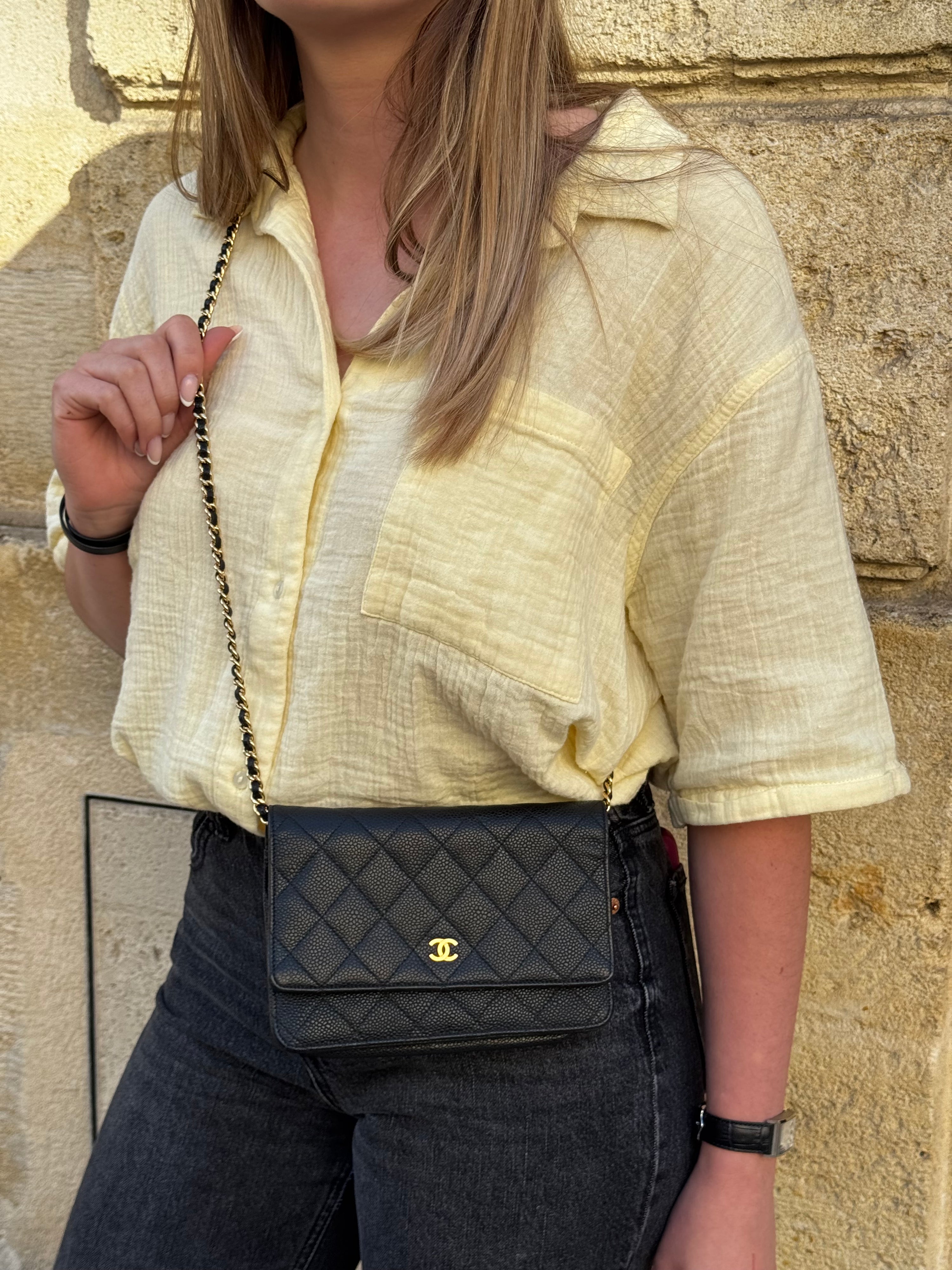 Chanel Sac Wallet On Chain Caviar | Les Folies d’Eugénie