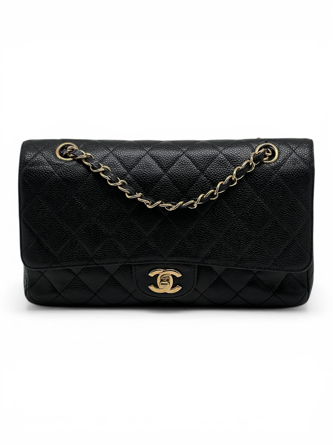 Chanel - Sac Timeless 25 double flap cuir grainé 11.12
