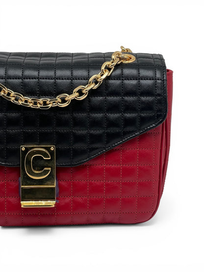 Céline - Sac C bicolore rouge et noir