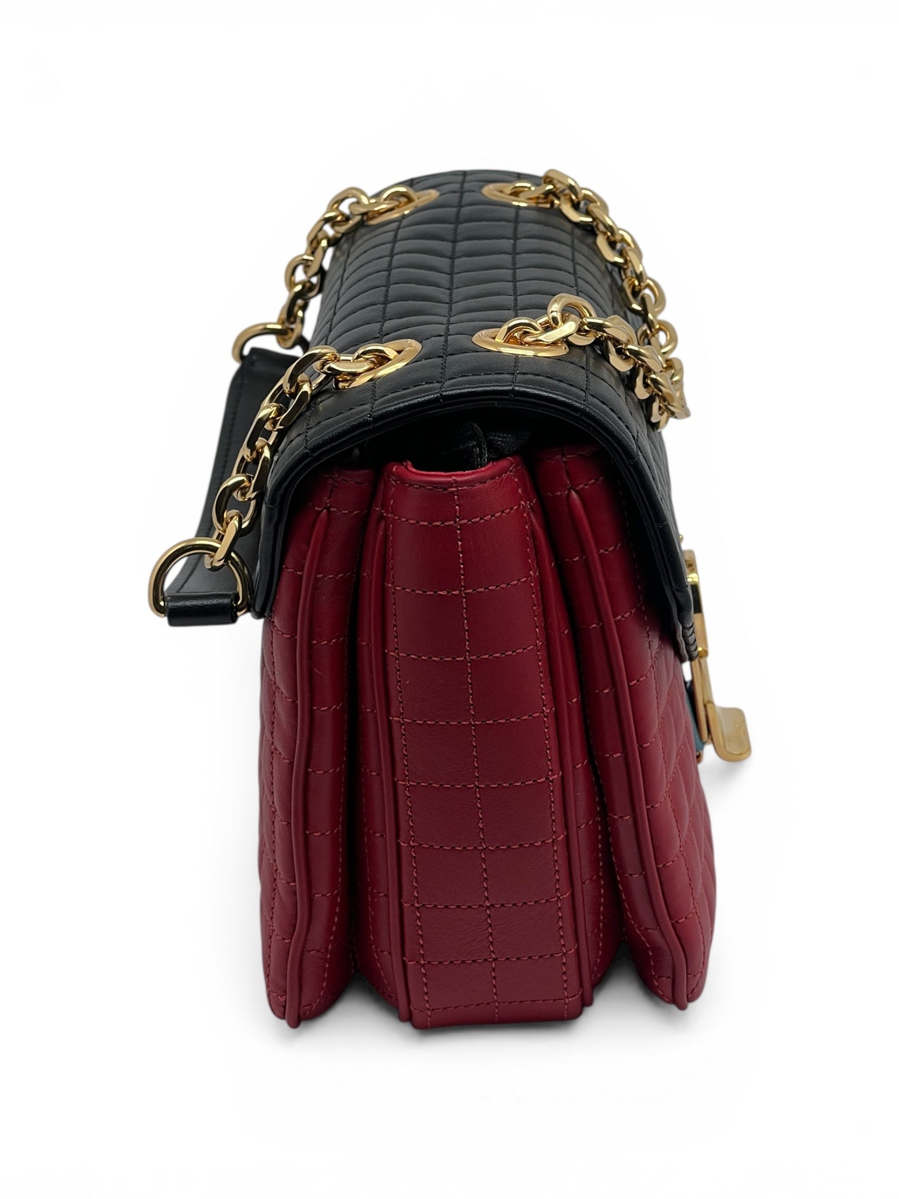 Céline - Two-tone red and black C bag