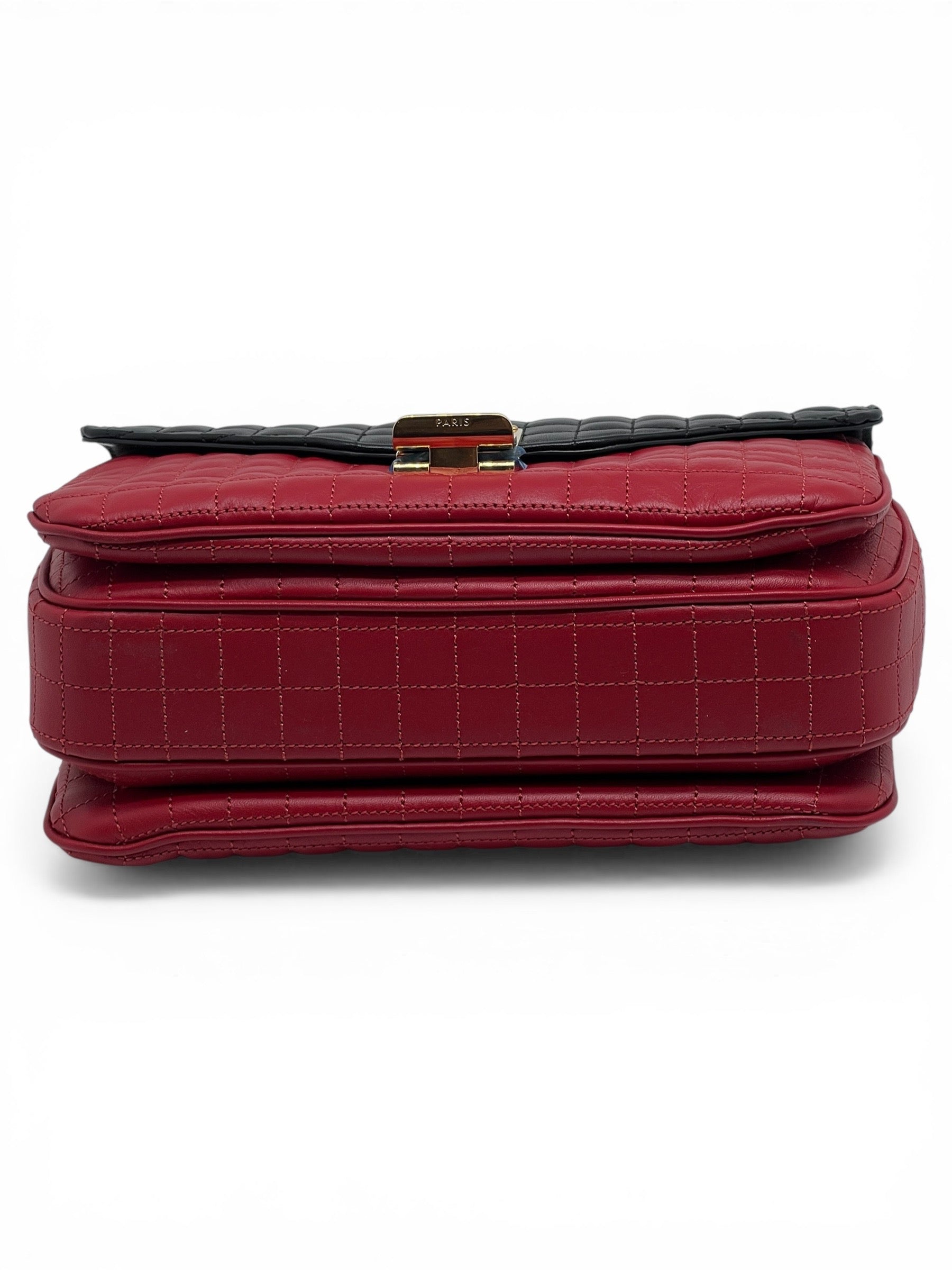 Céline - Two-tone red and black C bag
