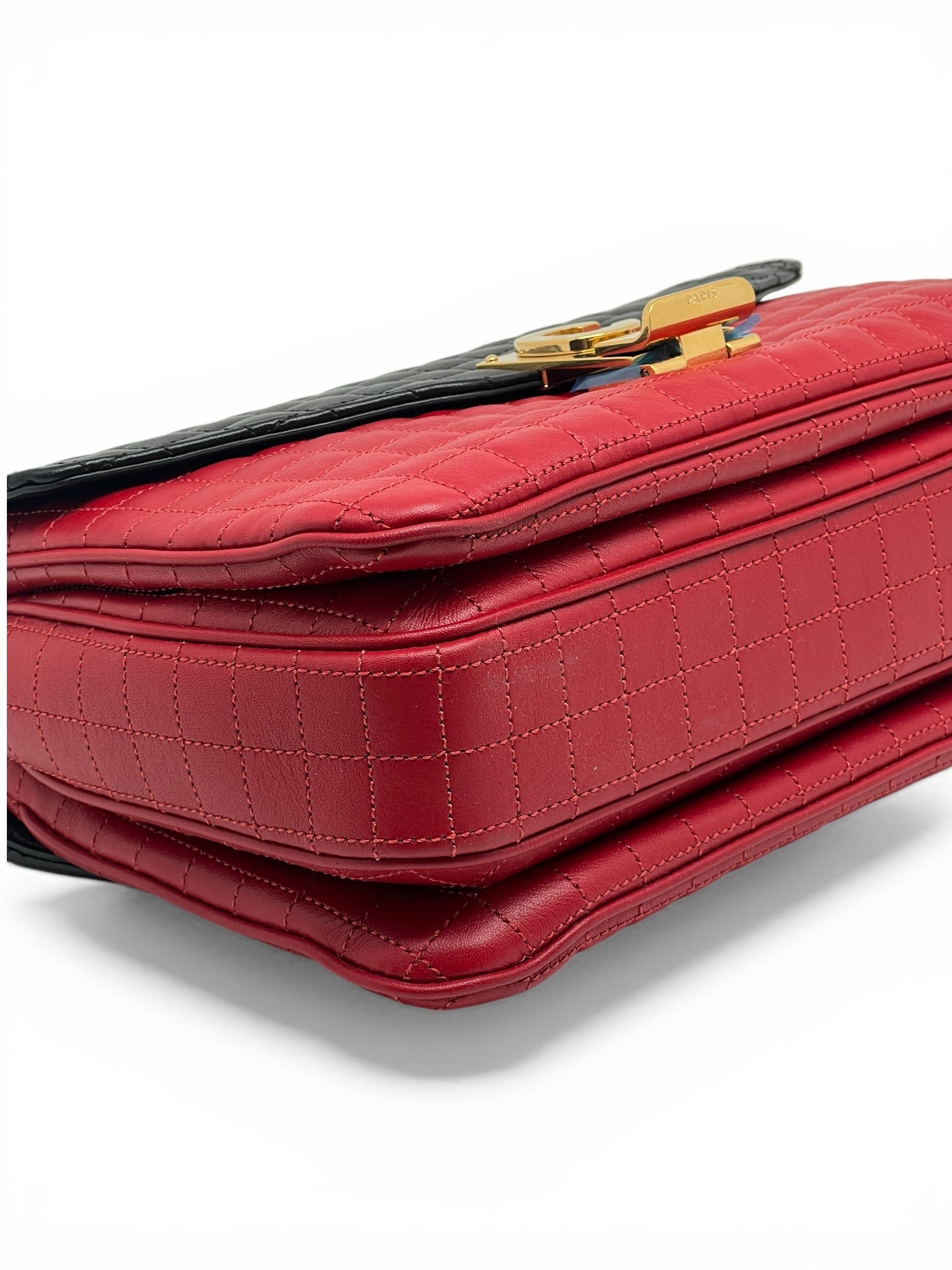 Céline - Two-tone red and black C bag