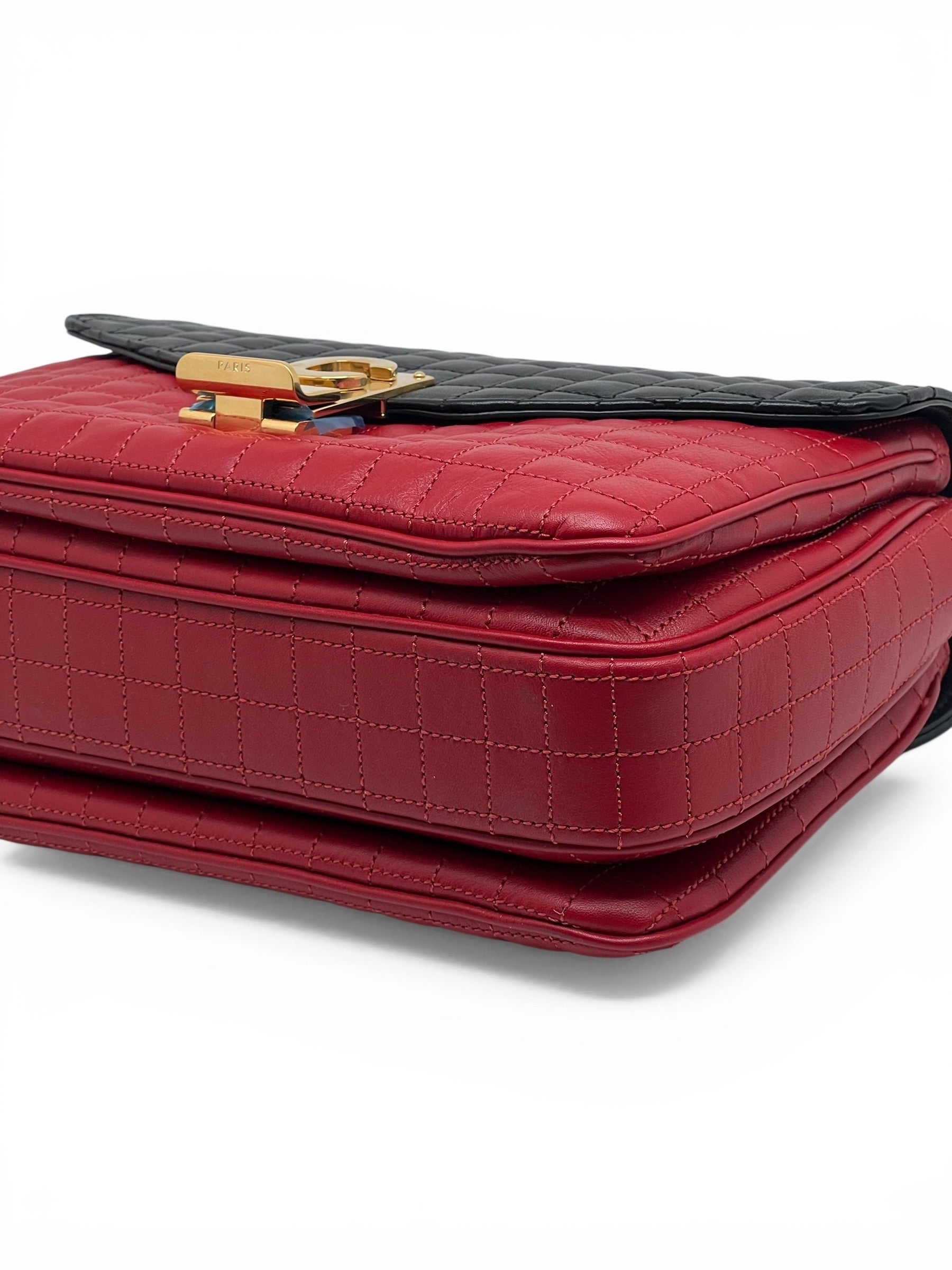 Céline - Two-tone red and black C bag