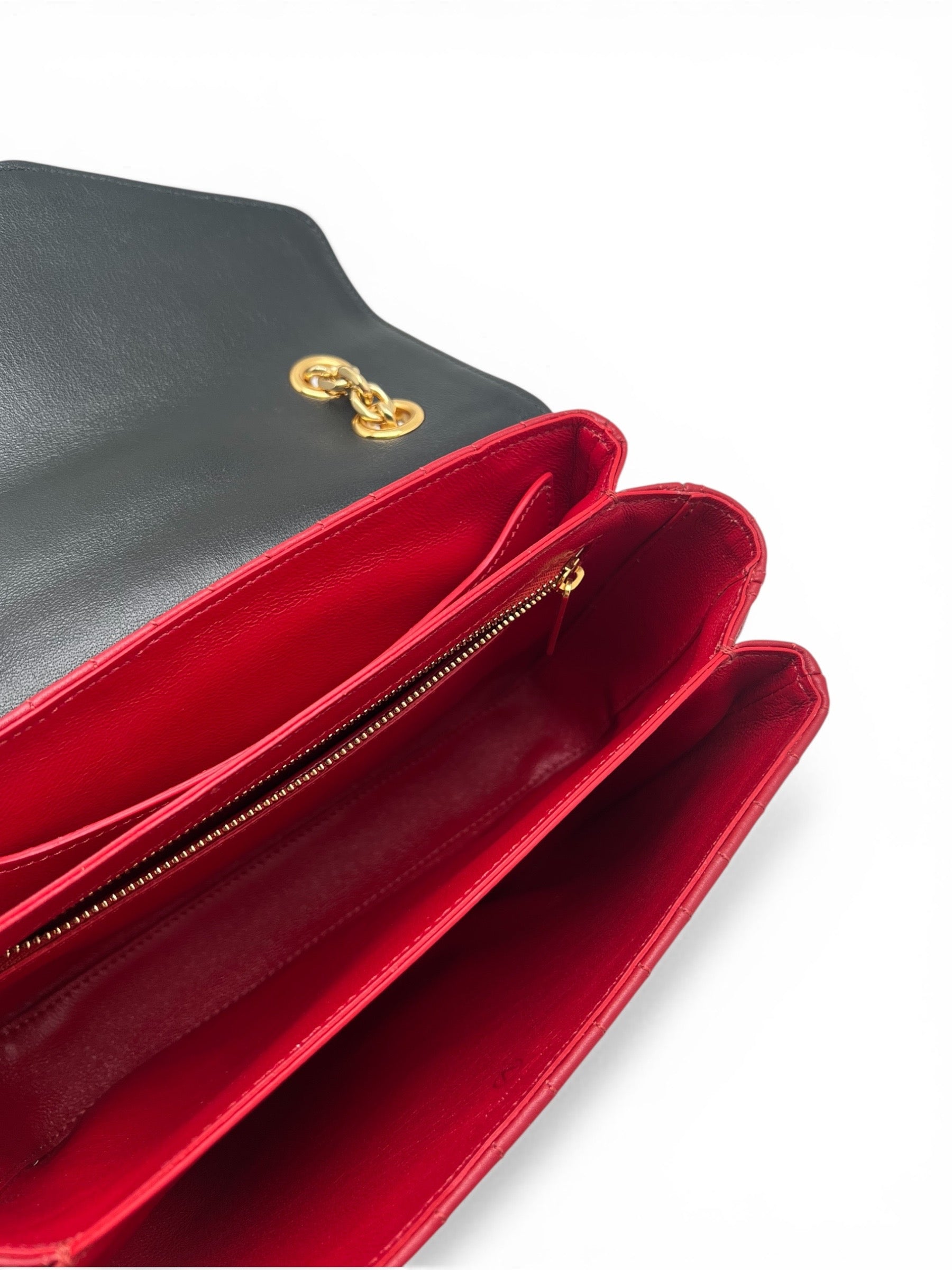 Céline - Two-tone red and black C bag
