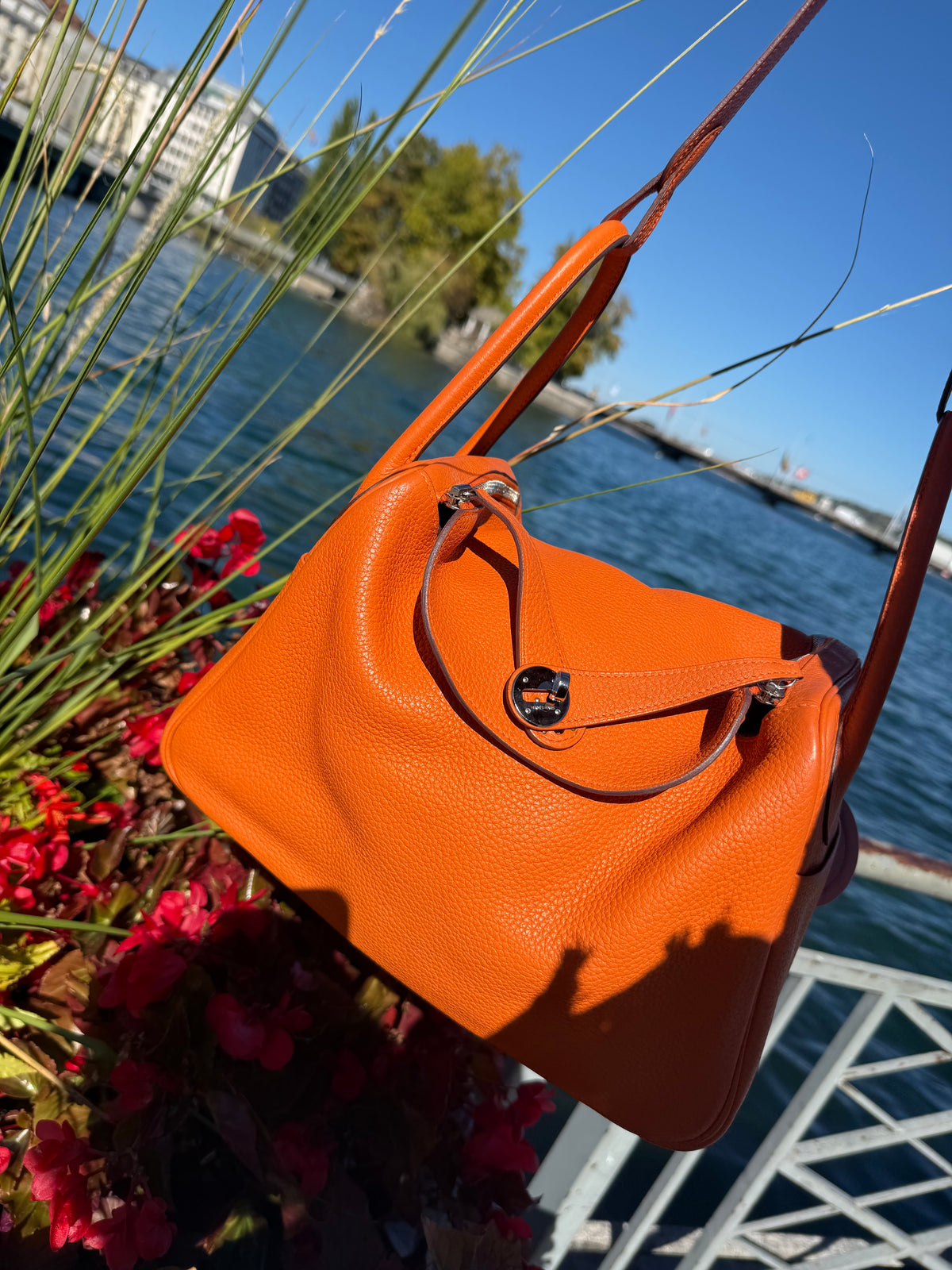 Hermès - Sac Lindy 30 Orange PHW