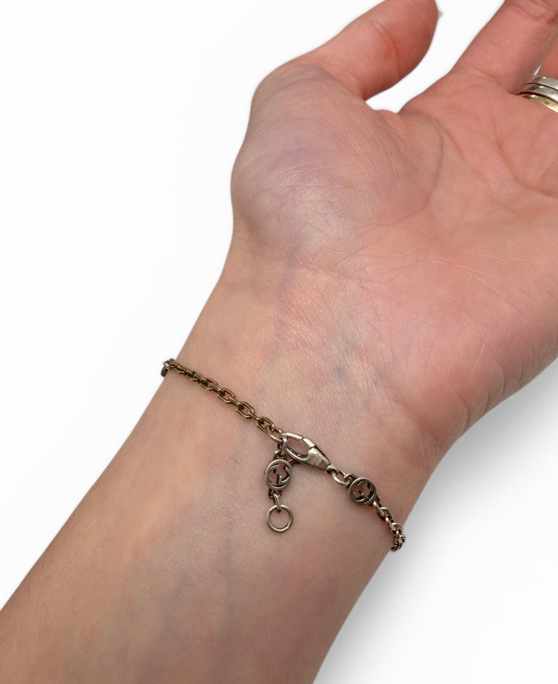 Gucci - Bracelet cœur rouge en émail et argent