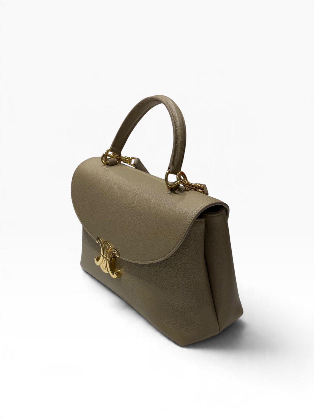 Céline / sac nano triomphe cuir beige