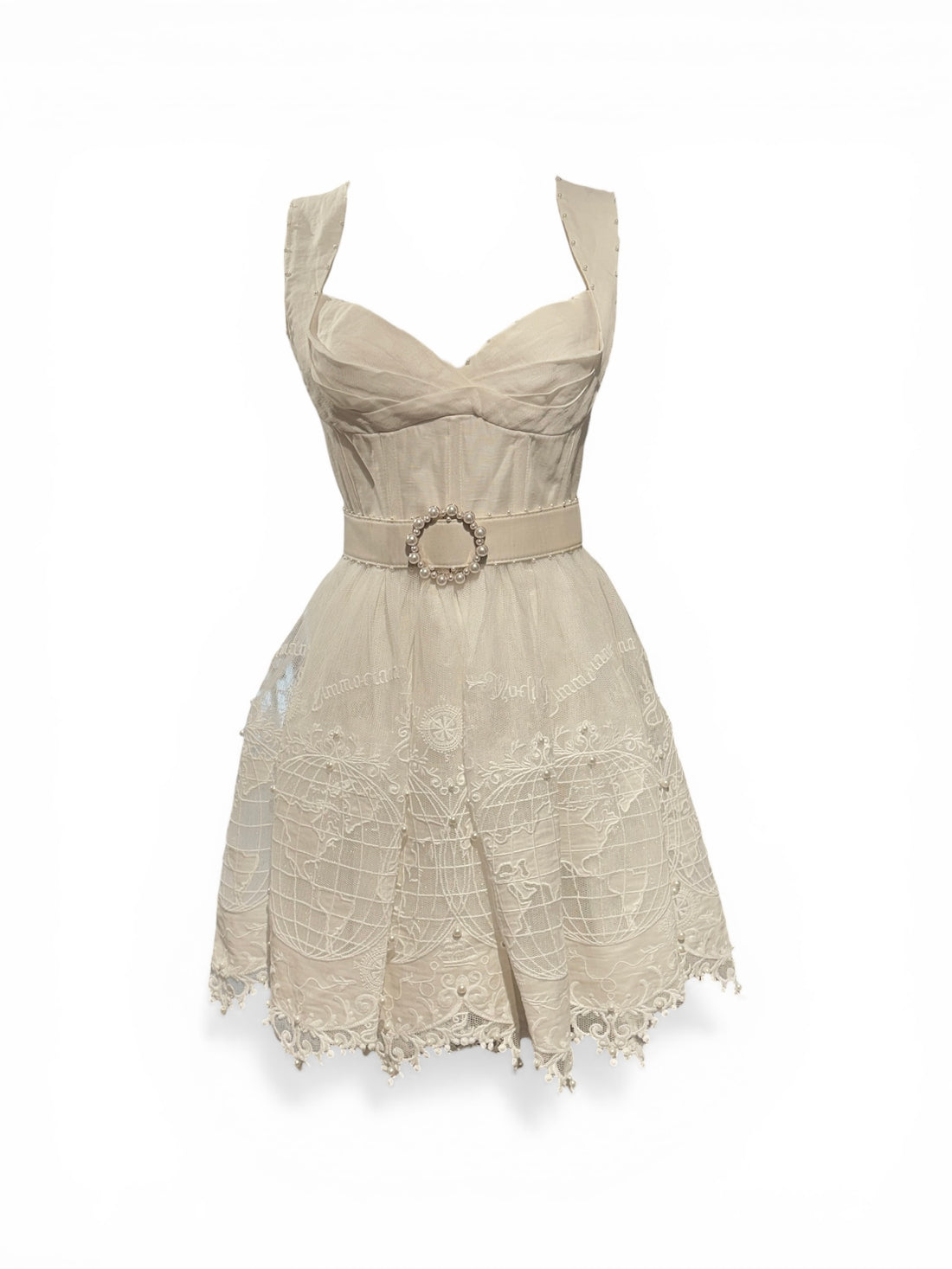 Zimmermann – Weißes Kleid mit Stickerei T1