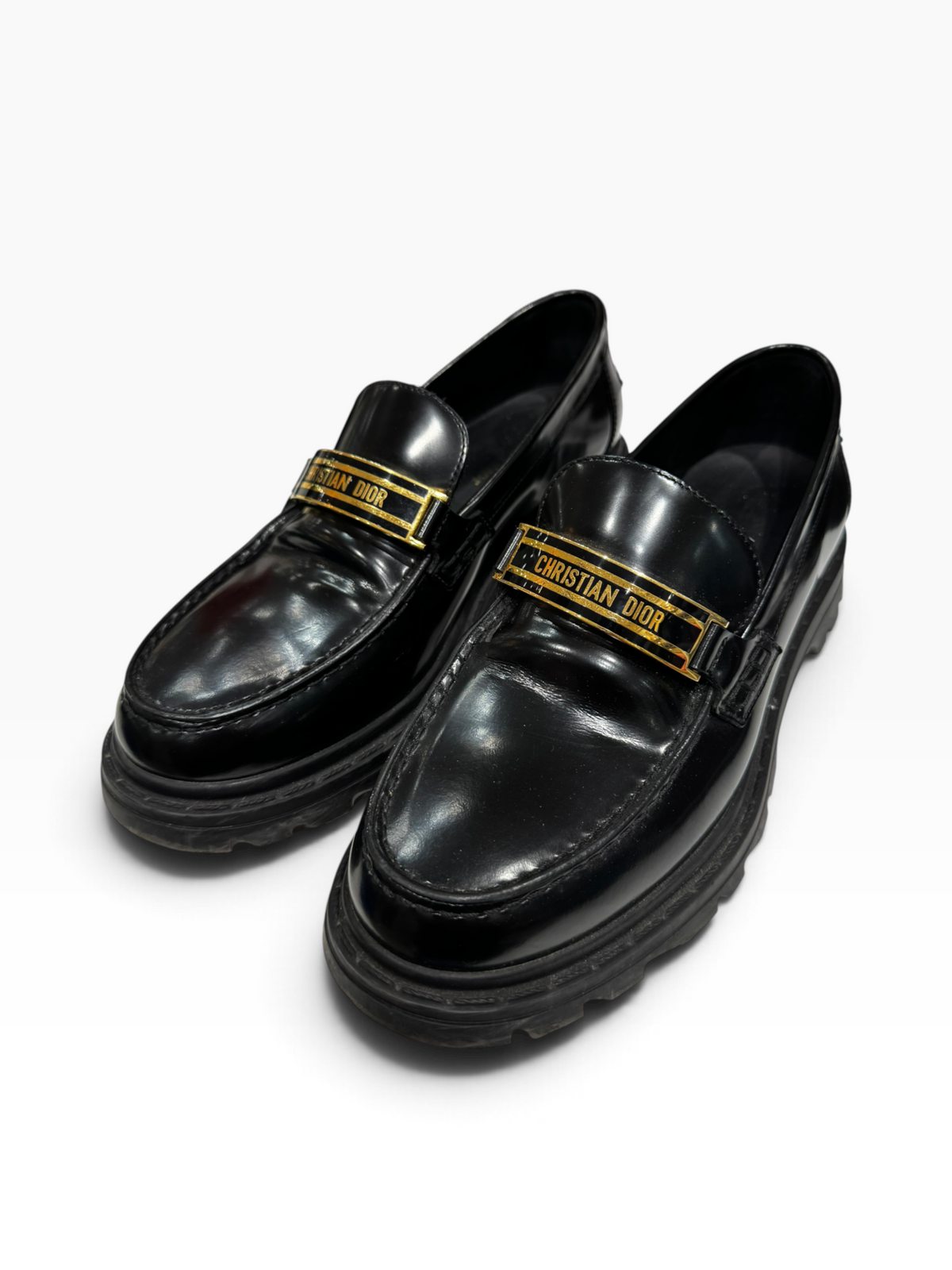 Christian Dior - Mocassins « Dior Code » Cuir glacé T.38,5