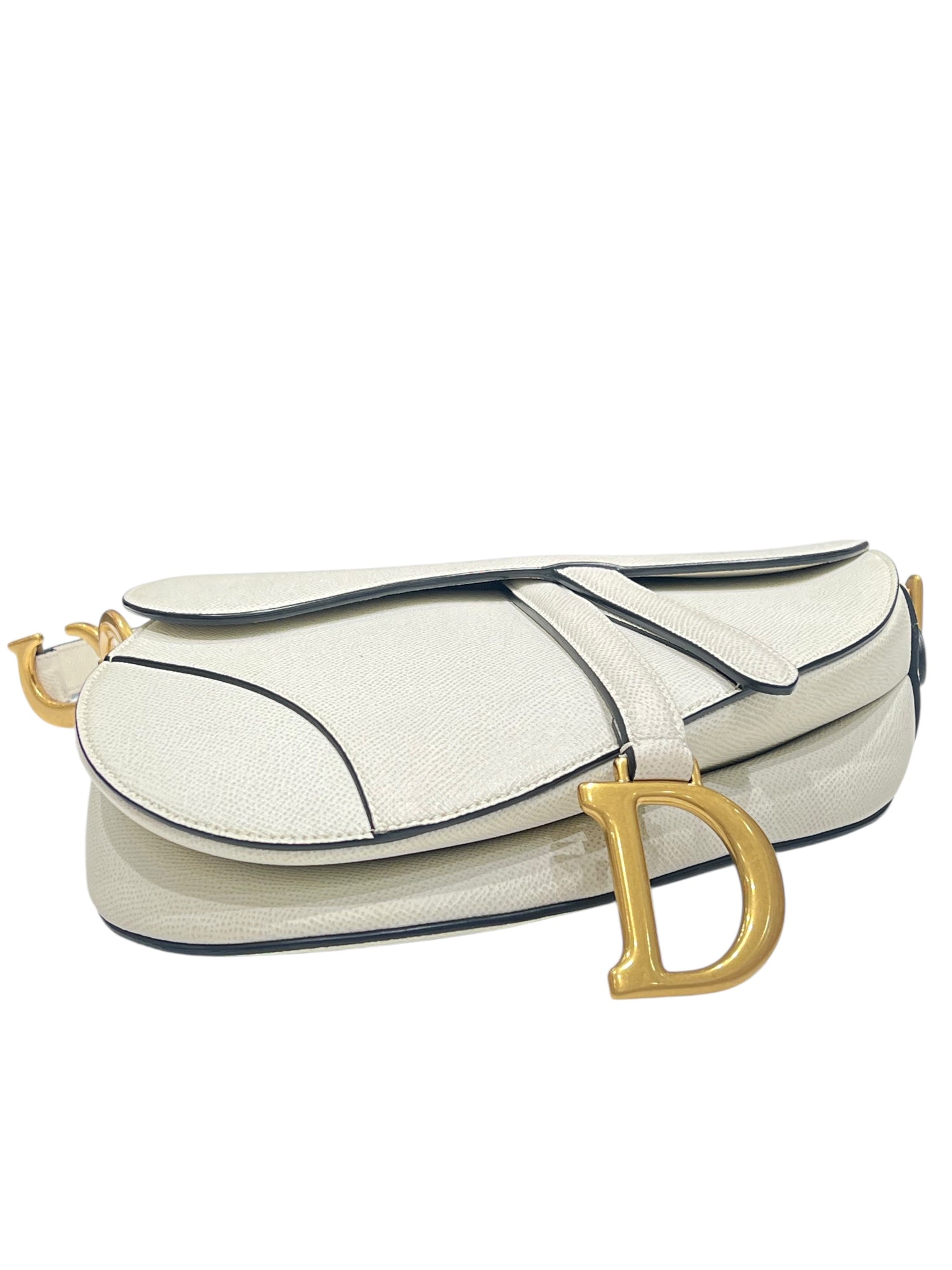 Dior - sac saddle cuir écru