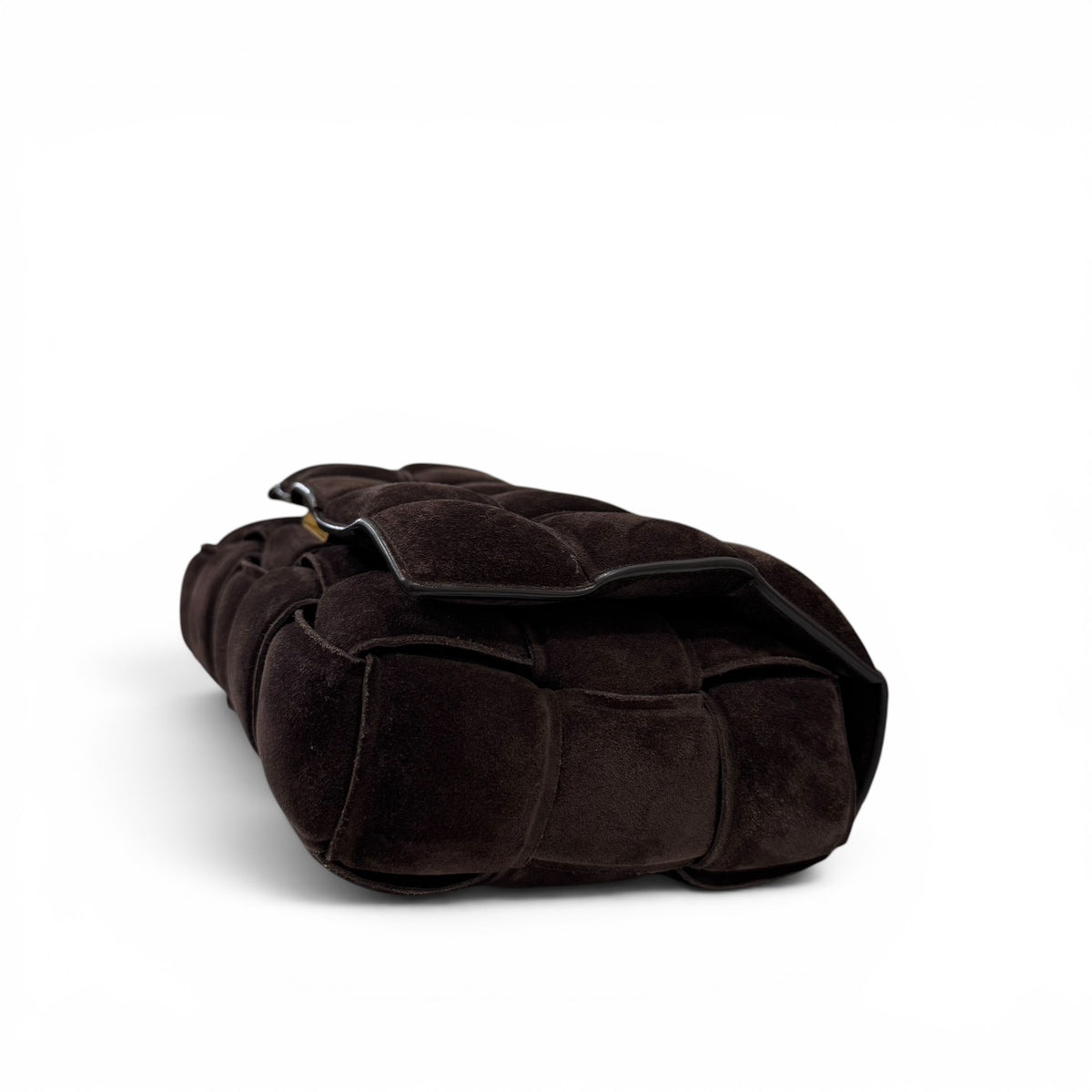 Bottega Veneta - Sac cassette en daim marron chaîne doré ￼