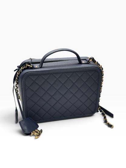 Chanel - Sac camera vanity bleu navy