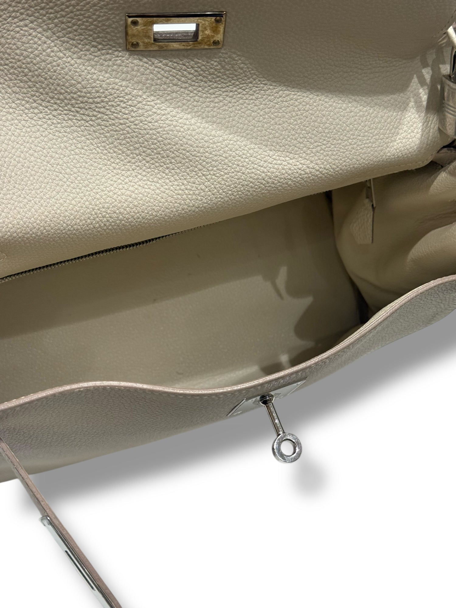 Hermès - Sac Kelly 28 Béton PHW