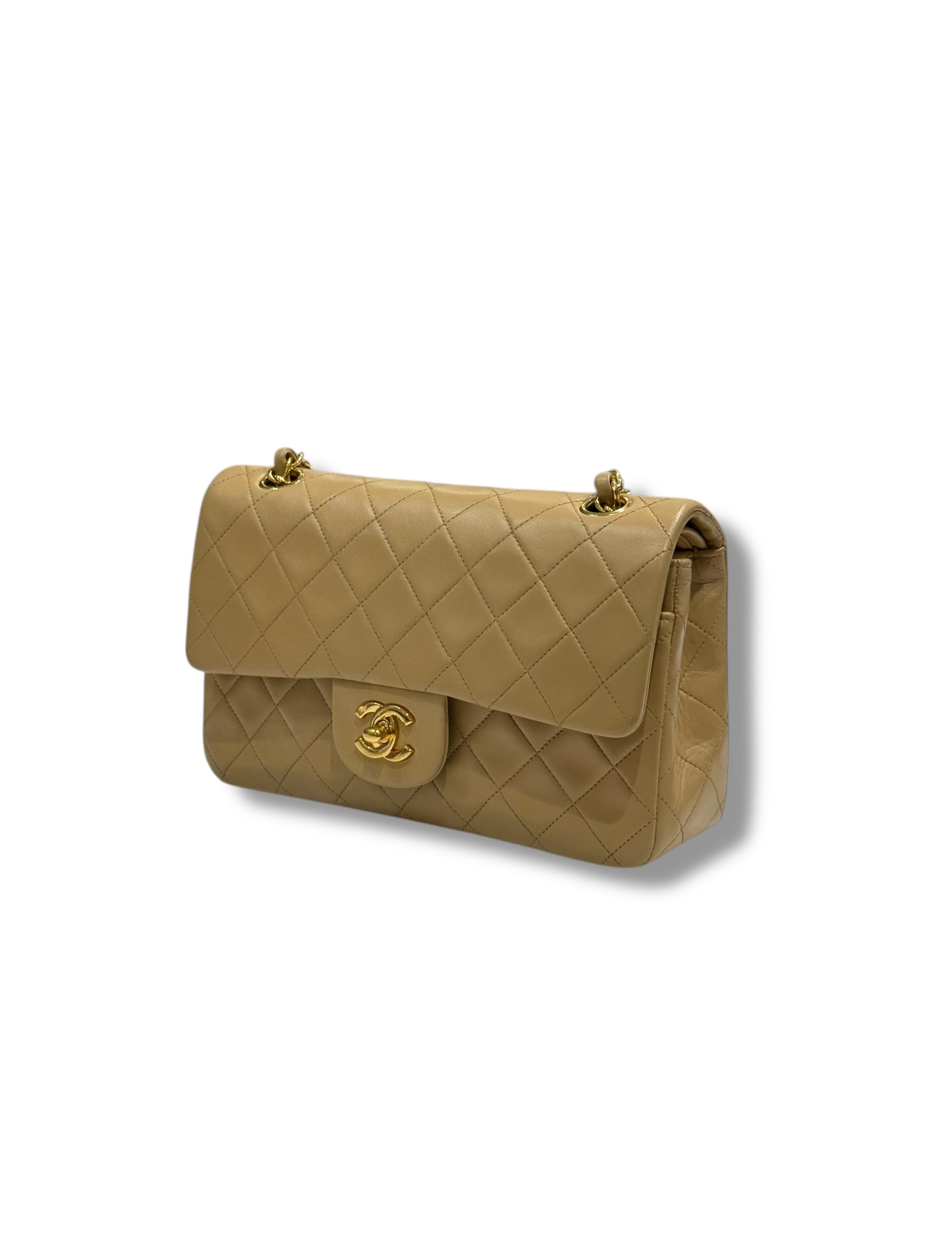 Chanel - Borsa classica Timeless Small in pelle color cammello