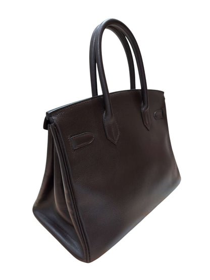 Hermès - Sac birkin 30 epsom chocolat GHW