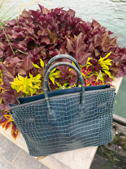 Hermès - Sac Birkin 35 porosus Colvert