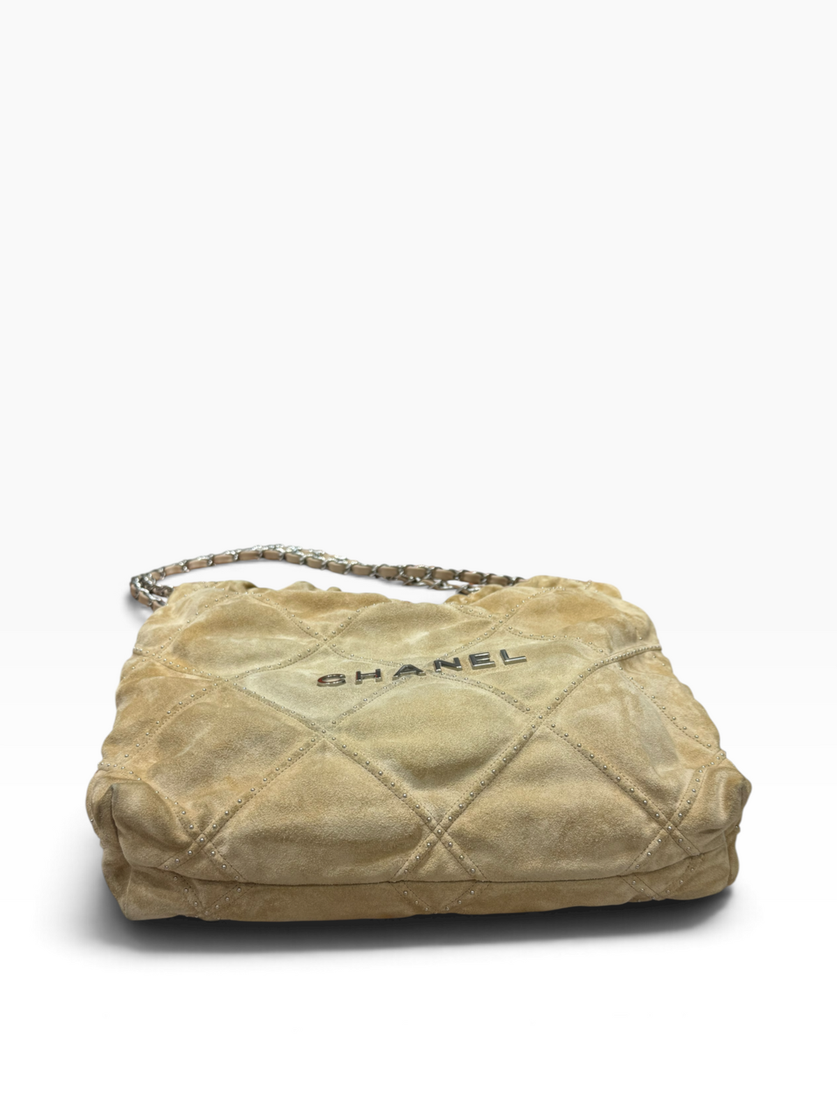 Chanel - sac 22 daim beige small