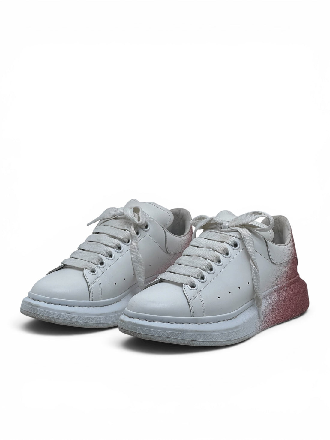 Alexander McQueen - Baskets en cuir oversize rose poudré T37,5