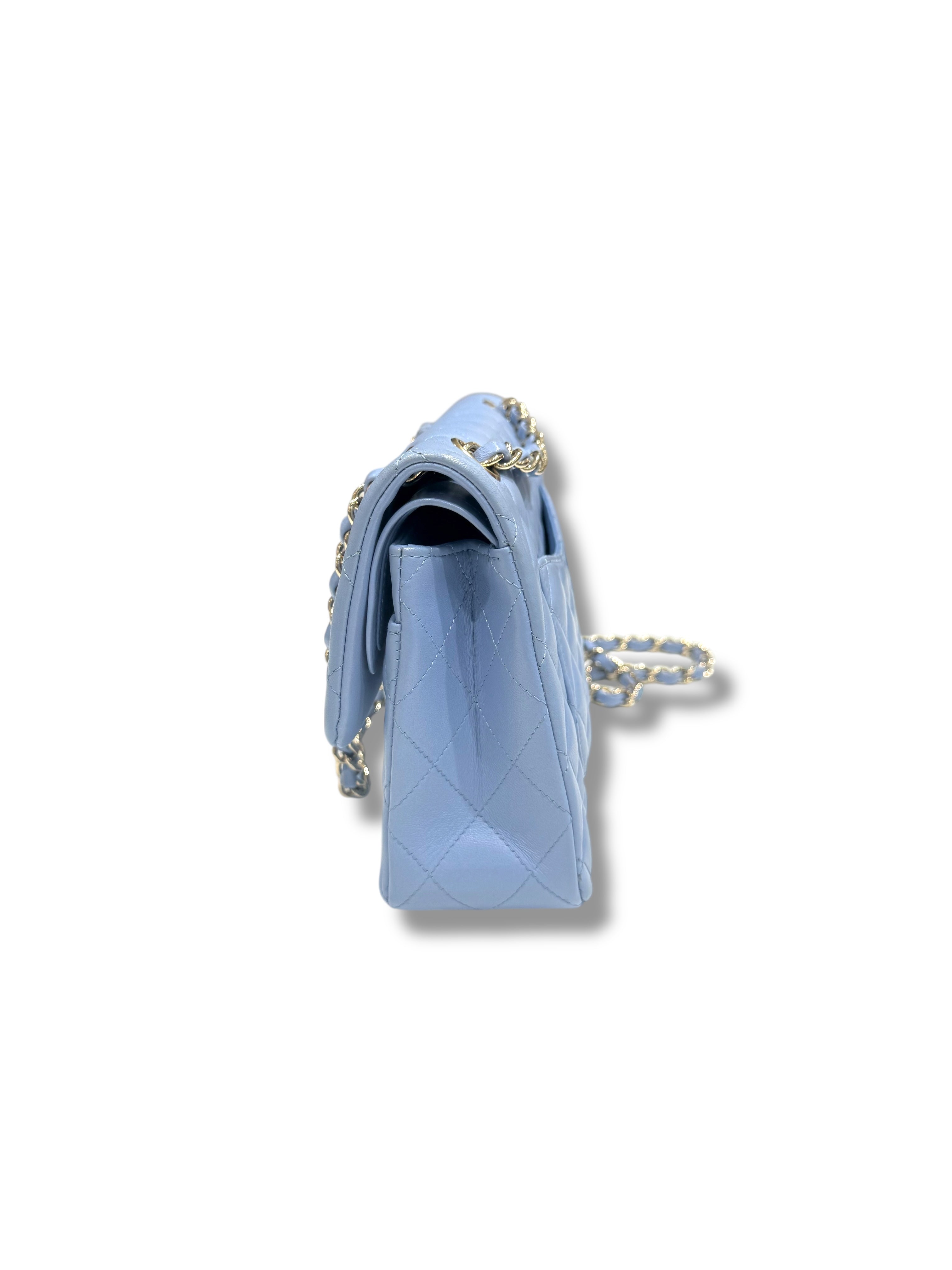 Chanel - Sac 11.12 Classique Timeless small Bleu nuage