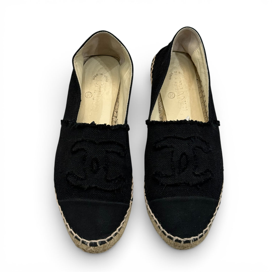 Chanel – Schwarze Espadrilles T.40