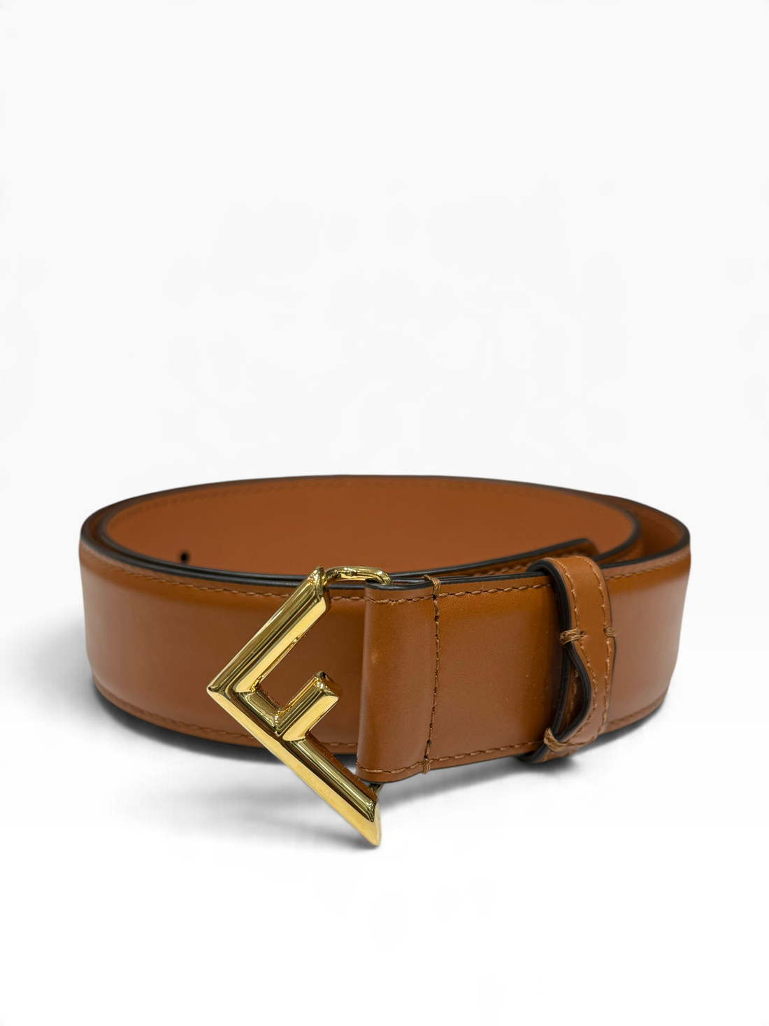 Fendi - ceinture cuir gold G doré T75