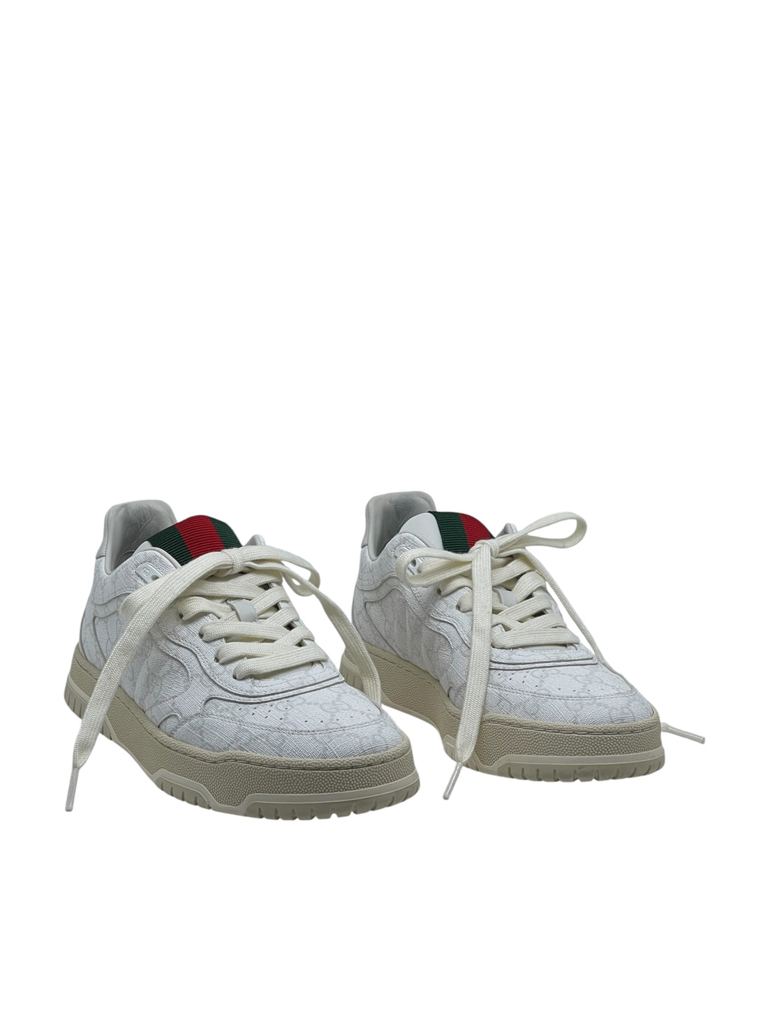 Gucci - Sneakers monogram GG blanches T38