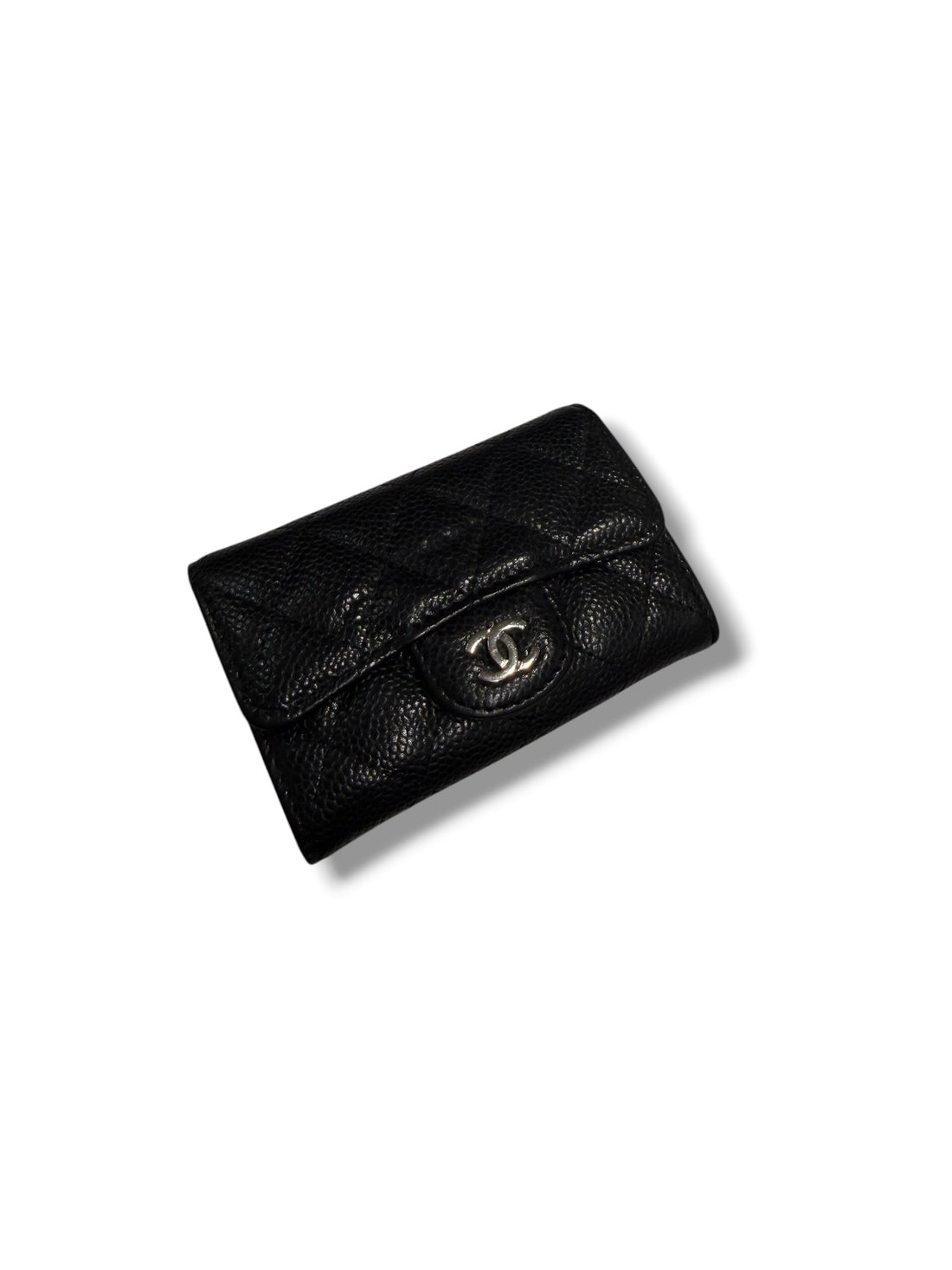 Chanel - Mini portefeuille à rabat noir