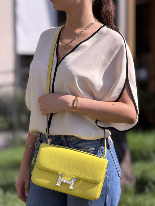 Hermès - Sac Constance To Go Epsom Lime