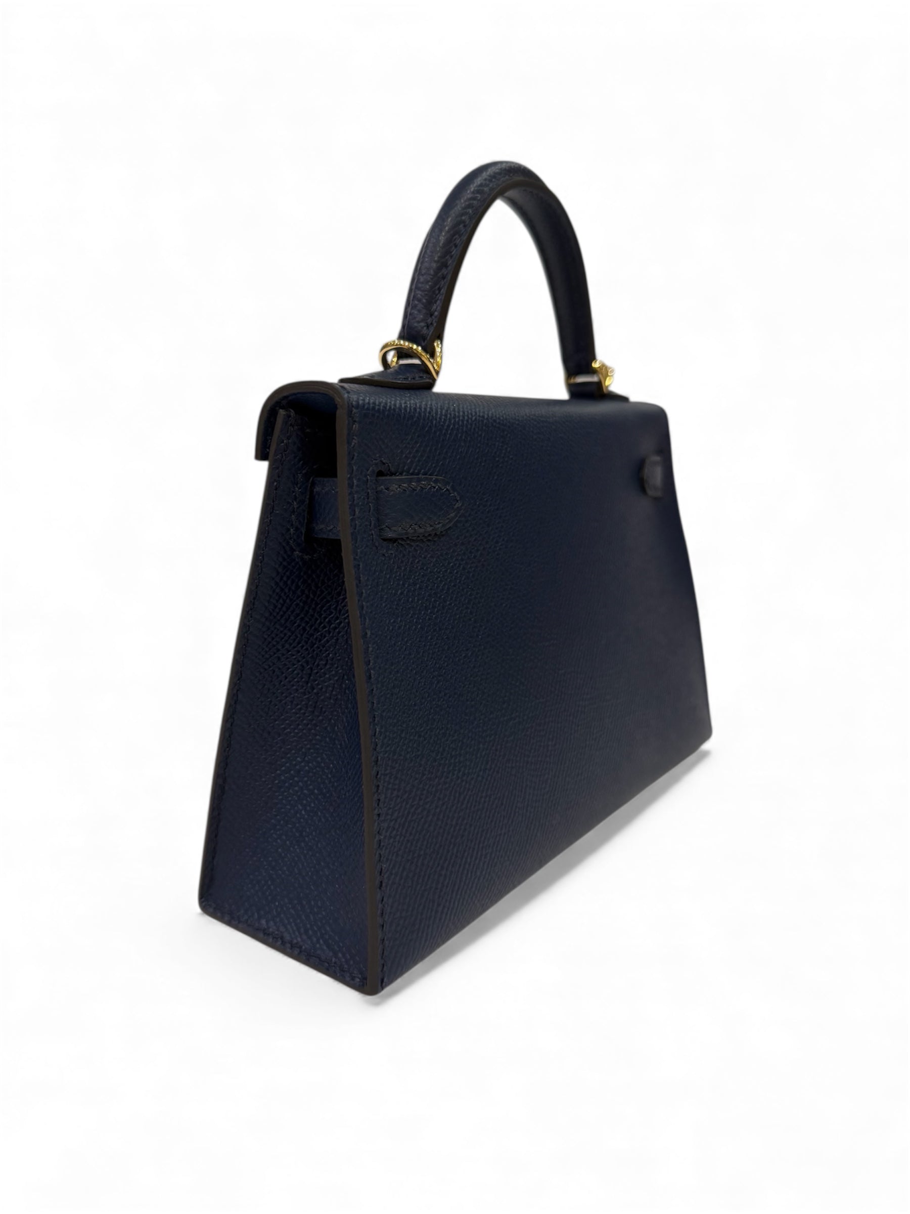 Hermès - Borsa Kelly II sellier Mini Bleu Navy