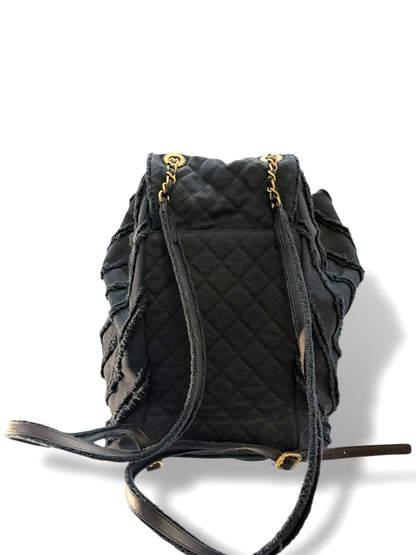 Chanel - Sac à dos moyen modèle en tissus effrangé