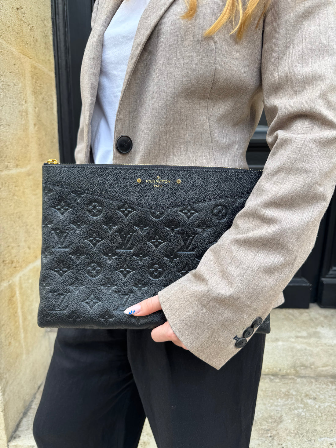 Louis Vuitton - Pochette in pelle Monogram Empreinte