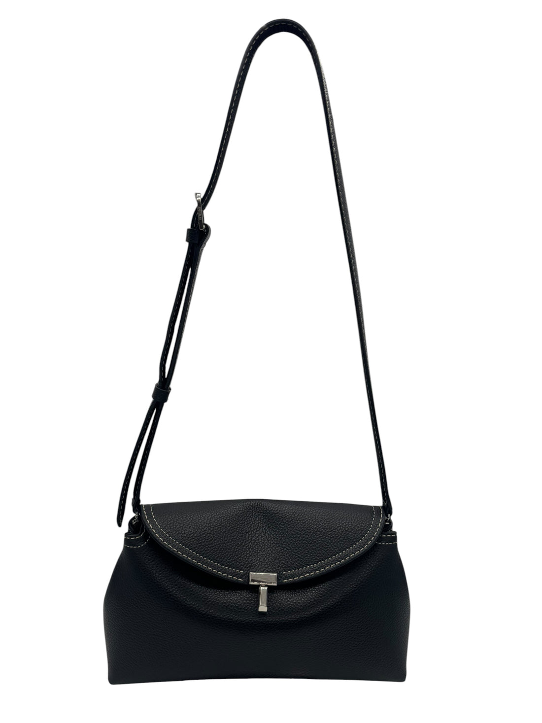 TOTEME – T-Lock-Tasche aus schwarzem Leder