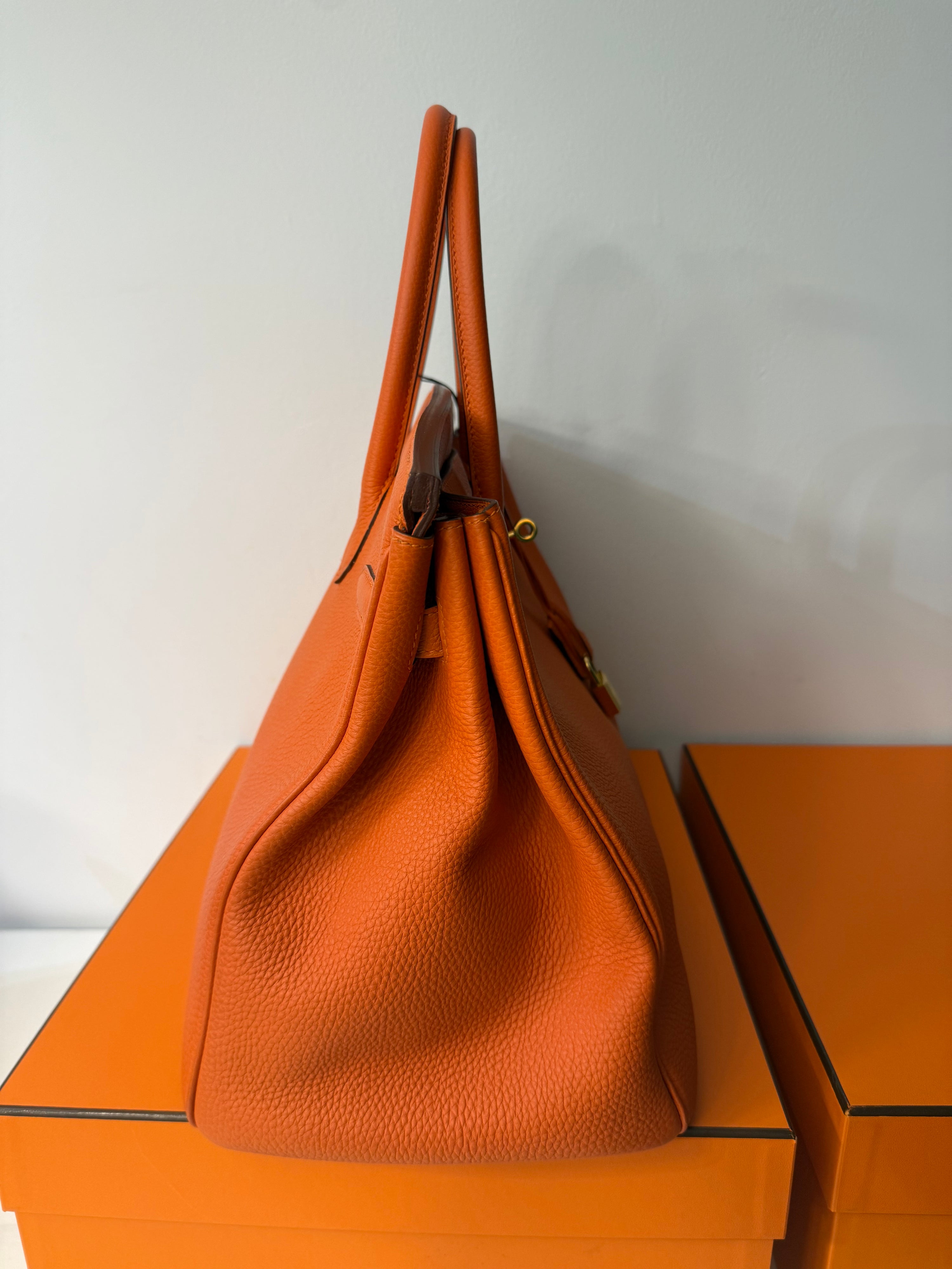 Hermès - Borsa Birkin 35 arancione