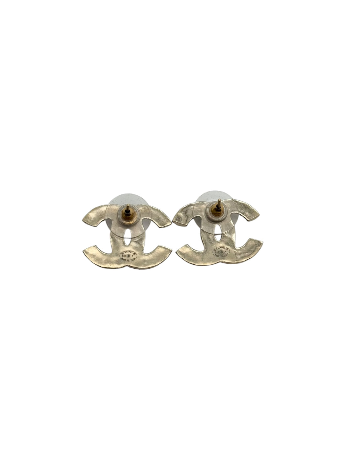 Chanel - Boucles d’oreille CC doré