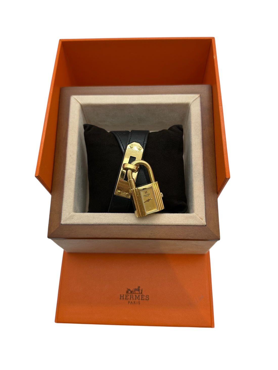 Hermès - Montre Kelly double tour noir