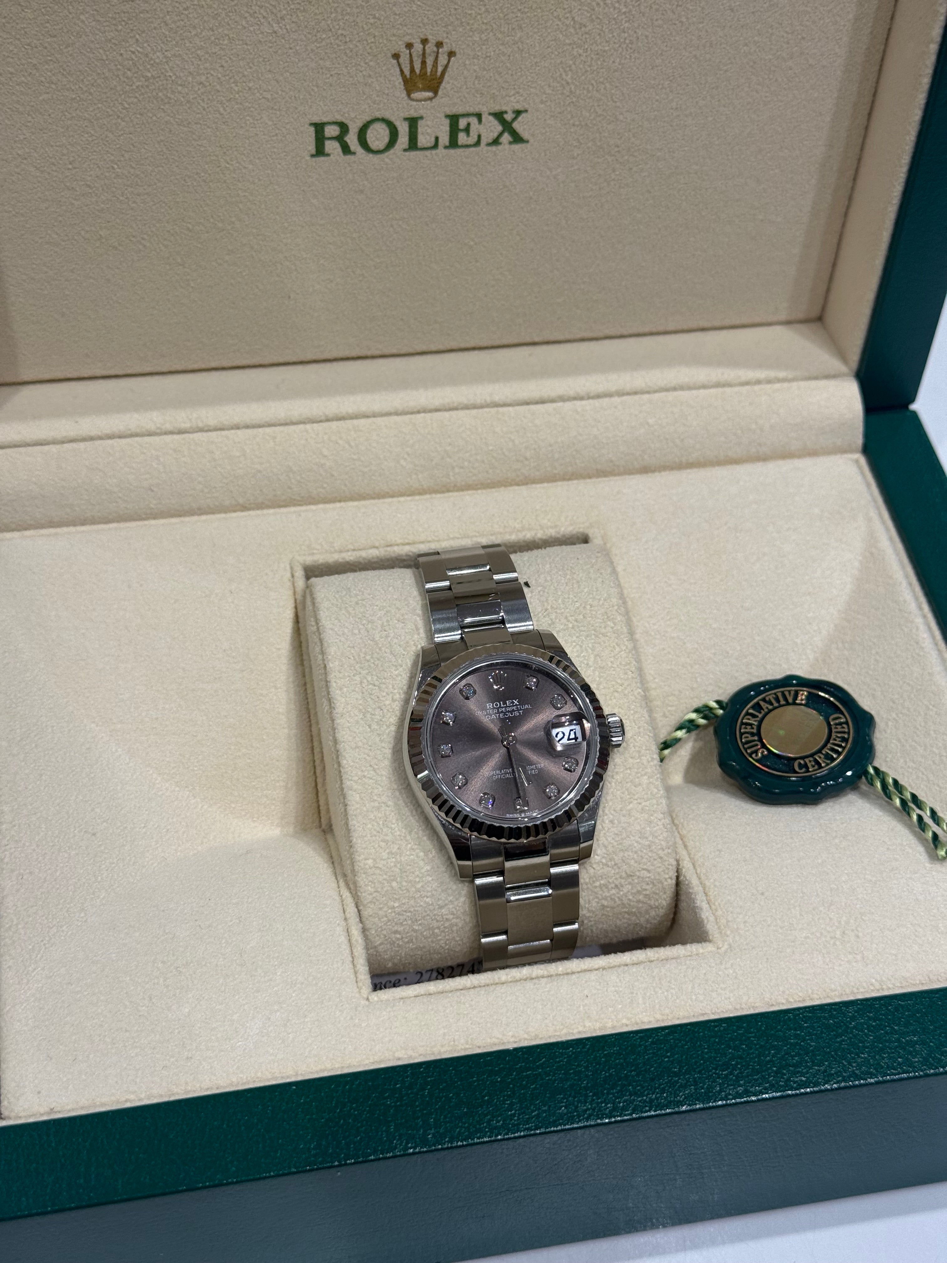 Rolex - Montre Datejust 31 mm diamants et Oyster